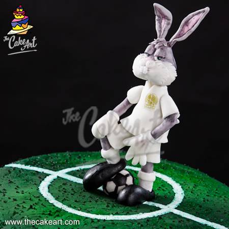 Pastel Bugs Bunny futbolista - 3D