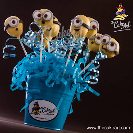 Cakepops de minions - Minion cakepops