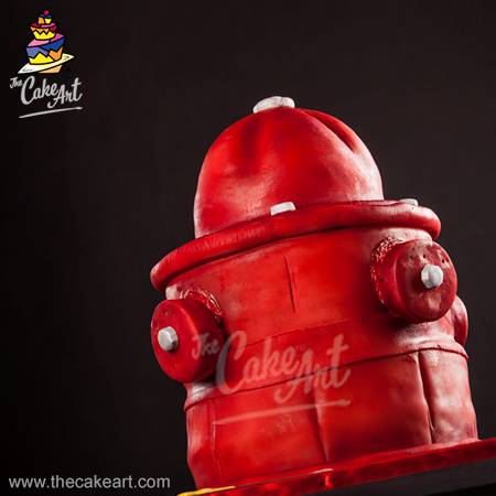 Pastel de hidrante - Fire hydrant cake - (3D)