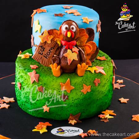 Thanksgiving cake (3D) - Pastel de Acción de gracias