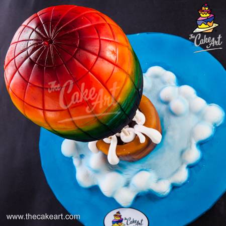 Pastel de Globo Aerostático - Hot air balloon - (3D)