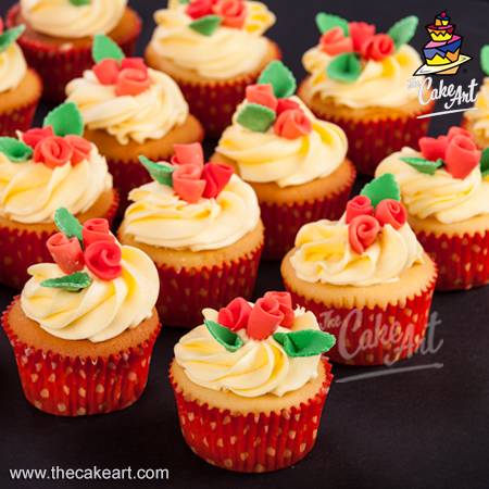 Cupcakes con flores y buttercream