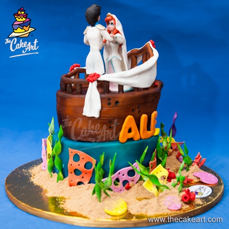 Pastel de princesa Ariel - Princess Ariel cake (3D)