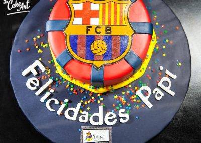 Pastel de Futbol Logo de Barcelona - The Cake Art